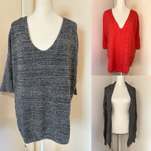 Bundle of 3 Women’s Sweaters from Express, Size Small, Gray & Coral